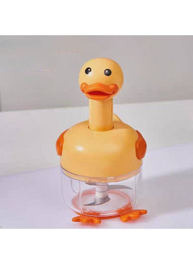 قطاعة بصل وثوم صغيرة الحجم ولطيفة، مزودة بثلاث شفرات من الفولاذ المقاوم للصدأ، مفرمة صغيرة سهلة الاستخدام لتحضير سريع واستخدام يومي في المطبخ - Image 1